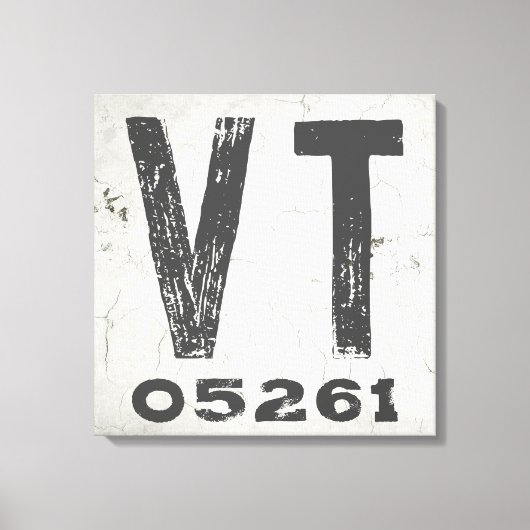 Bauernhof Rustikaler Staat Zip Code Vermont Leinwanddruck (Vorderseite)