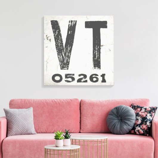 Bauernhof Rustikaler Staat Zip Code Vermont Leinwanddruck (Insitu (Wohnzimmer))