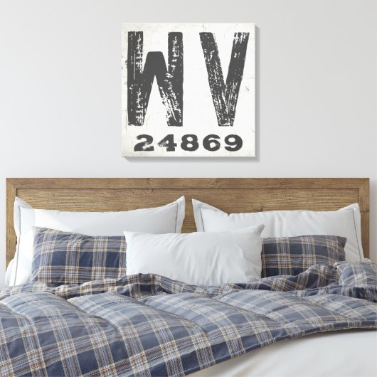 Bauernhof Rustikaler Staat Zip Code West Virginia Leinwanddruck (Insitu (Schlafzimmer))