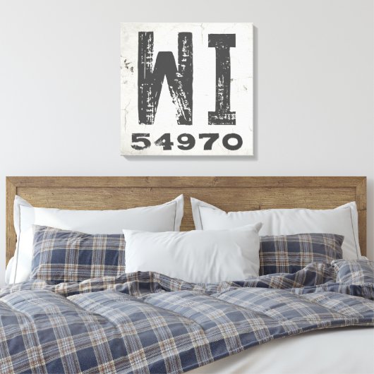 Bauernhof Rustikaler Staat Zip Code Wisconsin Leinwanddruck (Insitu (Schlafzimmer))