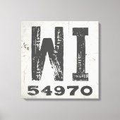 Bauernhof Rustikaler Staat Zip Code Wisconsin Leinwanddruck (Vorderseite)