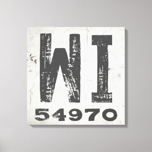 Bauernhof Rustikaler Staat Zip Code Wisconsin Leinwanddruck (Vorderseite)