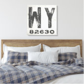 Bauernhof Rustikaler Staat Zip Code Wyoming Leinwanddruck (Insitu (Schlafzimmer))