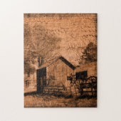 Bauernhof Rustikaler Stall Donkey Puzzle (Vertikal)