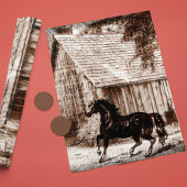 Bauernhof Rustikales Pferd Geschenkpapier