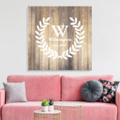 Bauernhof Rustikales Stallholz Laurels Familiennam Leinwanddruck (Insitu (Wohnzimmer))