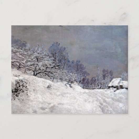 Bauernhof Saint-Simeon im Winter Claude Monet Postkarte (Vorderseite)