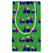 Bauernhof Santa on Traktor mit Geschenktasche Kleine Geschenktüte (Vorderseite)