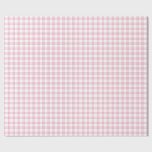 Bauernhof Schachtelrosa Gingham Geschenkpapier (Flach)