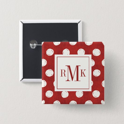 Bauernhof-Schritt des Monogramm-| Otomi Button (Vorne & Hinten)