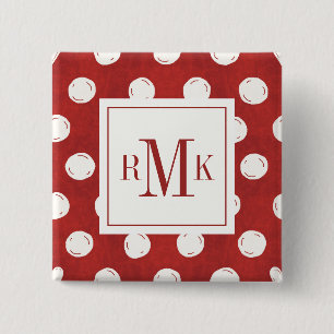 Bauernhof-Schritt des Monogramm-  Otomi Button