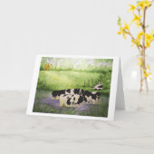 Bauernhof schüchtert leere Gruß-Karte ein Karte (Gelbe Blume)