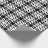 Bauernhof Schwarz-weiß kariertes Muster Geschenkpapier (Ecke)