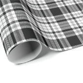 Bauernhof Schwarz-weiß kariertes Muster Geschenkpapier (Rolleneckpunkt)