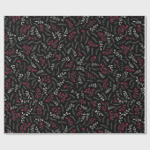 Bauernhof Schwarz-Weiß rustikale Laubbaumstruktur Geschenkpapier (Flach)