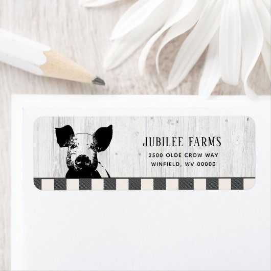 Bauernhof Schwarz-weißes Schweinefleisch Rücksende (Insitu)