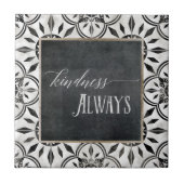 Bauernhof Schwarz-weißes Skript Kinderskhalkarton Fliese (Vorderseite)