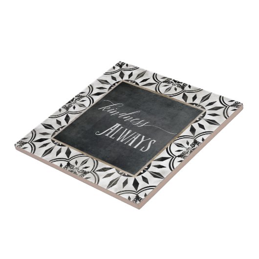 Bauernhof Schwarz-weißes Skript Kinderskhalkarton Fliese (Seite)