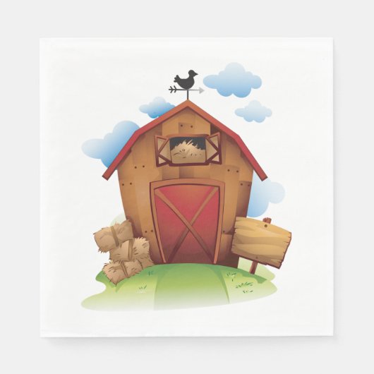 Bauernhof Serviette (Vorderseite)