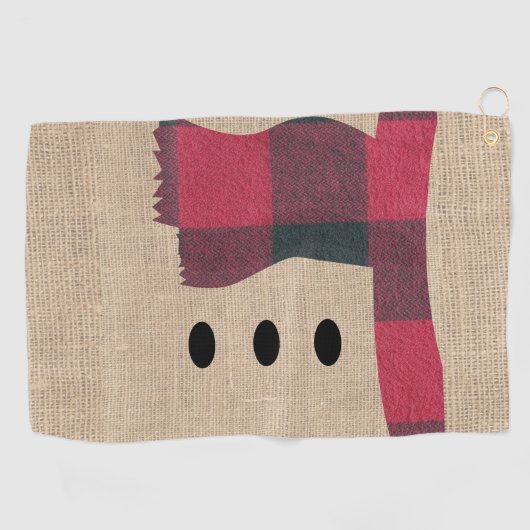 Bauernhof Snowman Winter Thema Golf Zubehör Golfhandtuch (Horizontal)