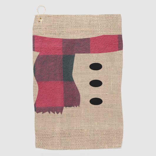 Bauernhof Snowman Winter Thema Golf Zubehör Golfhandtuch (Vorderseite)