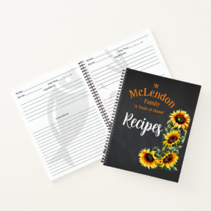 Bauernhof Sonnenblume Schwarzer Halbpension Spiral Notizblock