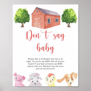 Bauernhof - Sprich kein Kinderspiel Poster