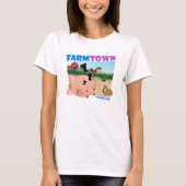 Bauernhof-Stadtschläfriger Piggy T - Shirt (Vorderseite)
