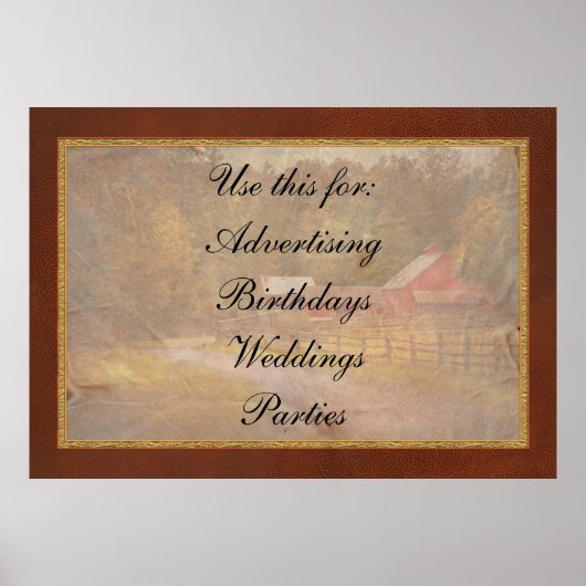 Bauernhof - Stall - Landreisen Poster (Vorne)