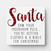 Bauernhof Stil Funny Christmas Geschenk Fotoplatte (Vorderseite)