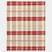 Bauernhof Stil Tartan Rot Checkered Gemütlich Fleecedecke (Vorderseite)