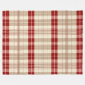 Bauernhof Stil Tartan Rot Checkered Gemütlich Fleecedecke (Vorderseite (Horizontal))