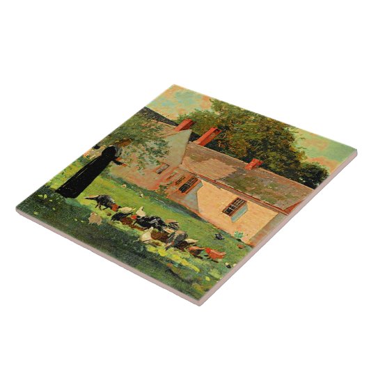 Bauernhof Szene, berühmtes Kunstwerk von Winslow H Fliese (Seite)