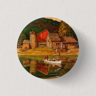 Bauernhof-Teich-Landschaft durch Met Schaeffer Button