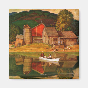 Bauernhof-Teich-Landschaft durch Met Schaeffer Magnet