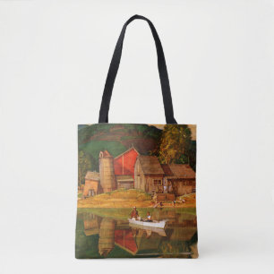 Bauernhof-Teich-Landschaft durch Met Schaeffer Tasche