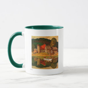 Bauernhof-Teich-Landschaft durch Met Schaeffer Tasse