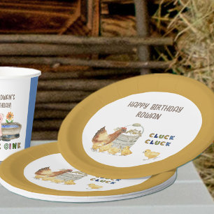 Bauernhof-Thema Gack Gack Huhn Kindergeburtstagsfe Pappteller