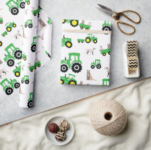 Bauernhof-Thema-Traktor-Geschenkverpackungspapier Geschenkpapier