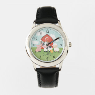 Bauernhof-Tier-Kinderuhr Armbanduhr