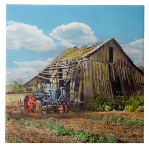 Bauernhof - Traktor - gebrochen, aber trotzdem nüt Fliese