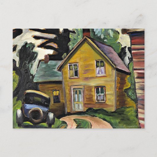 Bauernhof und Auto von Prudence Heward, Postkarte (Vorderseite)
