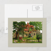 Bauernhof und landwirtschaftliche Nutztiere Postkarte (Vorne/Hinten)