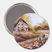 Bauernhof und rustikaler Bauernhof Land Magnet (Vorderseite/Rückseite)