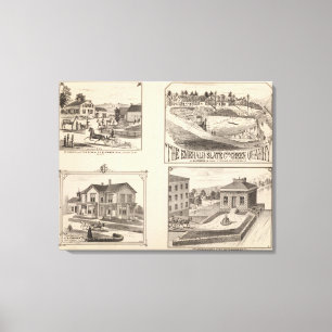 Bauernhof und Wasserwerk in Hydeville Leinwanddruck