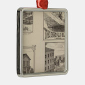 Bauernhof und Wasserwerk in Hydeville Silbernes Ornament (Rechts)