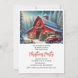 Bauernhof und Weihnachtsbauernhof "Red Truck" - Pa Einladung