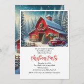 Bauernhof und Weihnachtsbauernhof "Red Truck" - Pa Einladung (Vorne/Hinten)