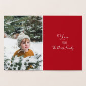 Bauernhof und Windmühle Frohe Weihnachten mit Foto Folienkarte (Innenseite)