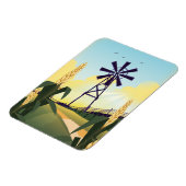 Bauernhof und Windmühle Magnet (Linke Seite)